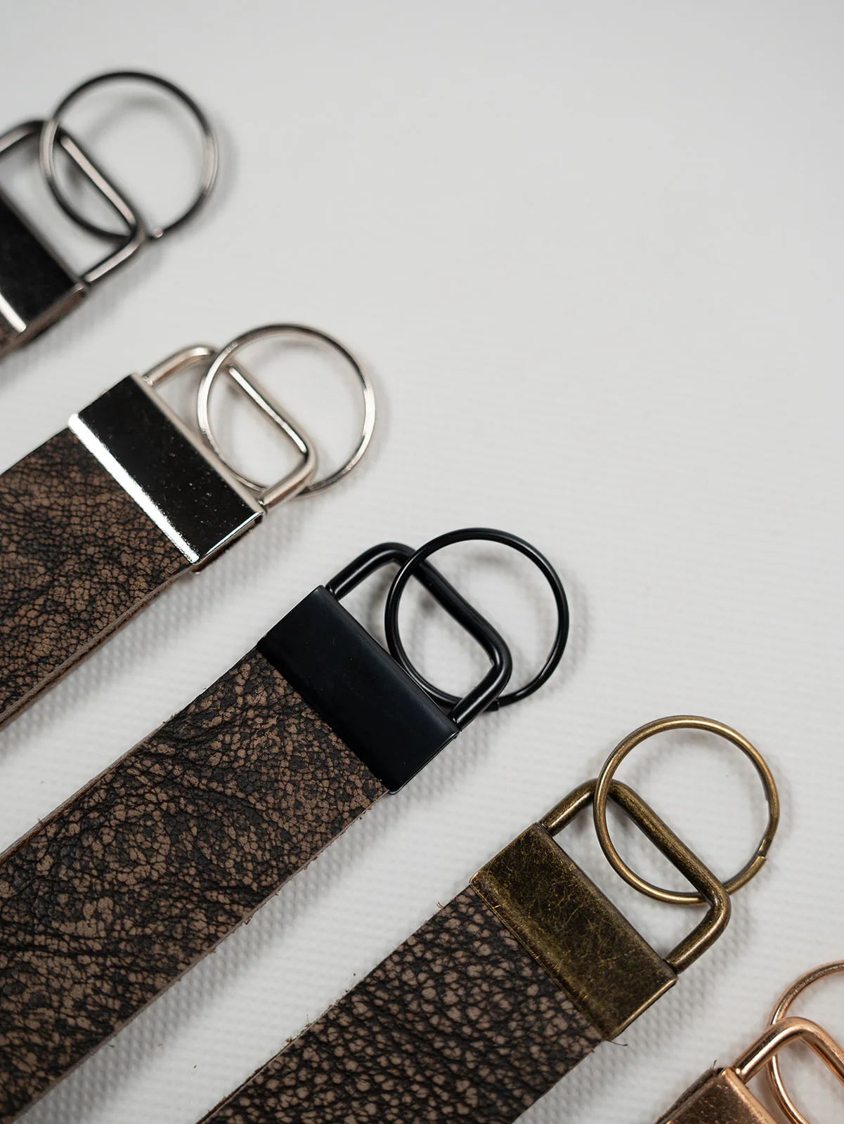 Real African Cape Buffalo Leather Keychain Strap 6" - Image 4