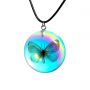 Real Butterfly in Iridescent Acrylic Necklace - Image 6