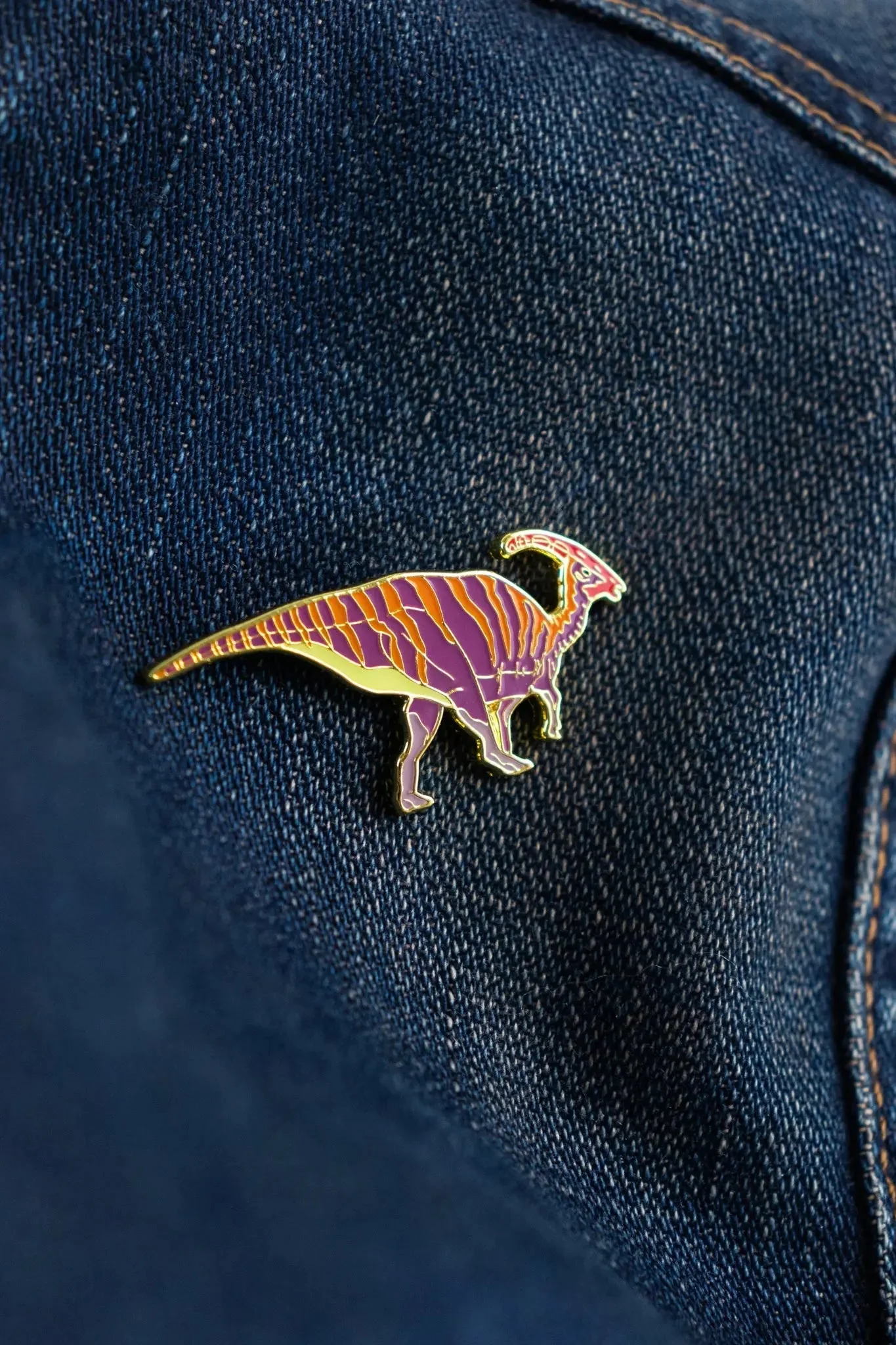 Parasaurolophus Enamel Pin (Parasaurolophus walkeri) - Image 4